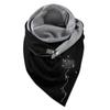 Women Cotton Print Horse Note Rose Star Warm Button Turban Scarf