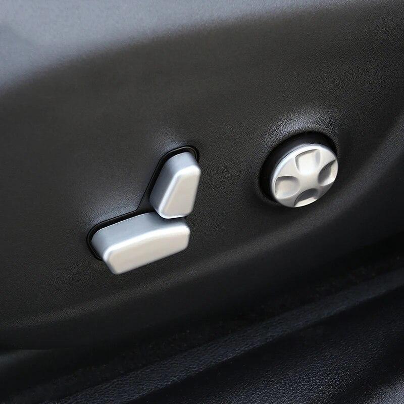 Zieraufkleber-Schale, Autozubehör, ABS, matt, für Jeep Compass 2017 2018, Abdeckung für den Sitzinnenraum des Autos, Sitzknopf-Einstellschalter