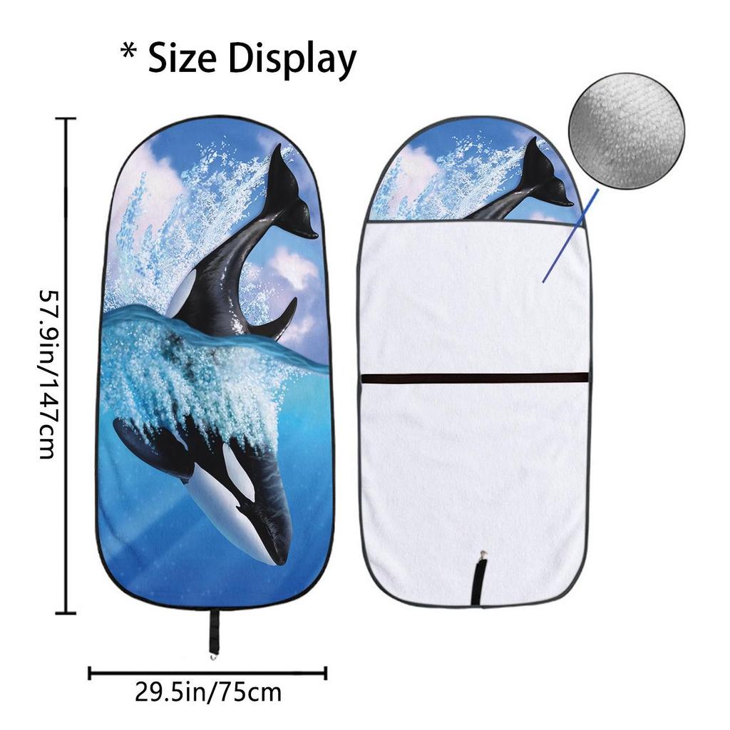 Universal Gym Workout Car Seat Protector Towel - All-Season Front Cover