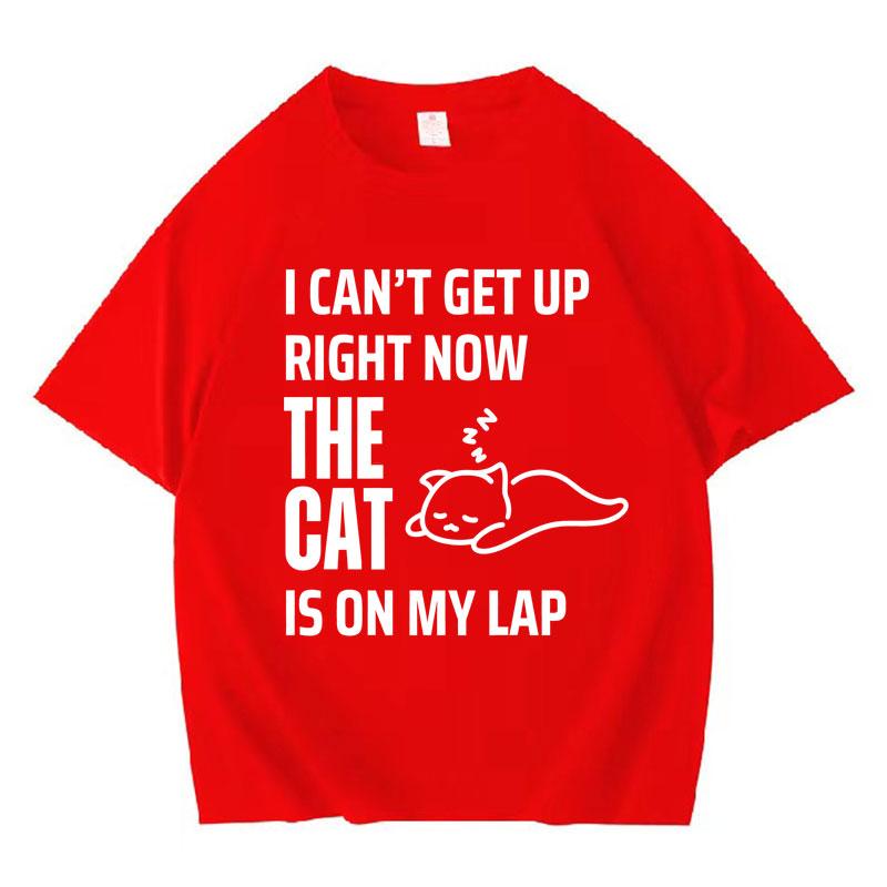 Popluar Letters Print Cat Meme Graphics T Shirt Women Cotton Short Sleeve Tshirt Daily High Quality Harajuku Casual Cozy Tshrit