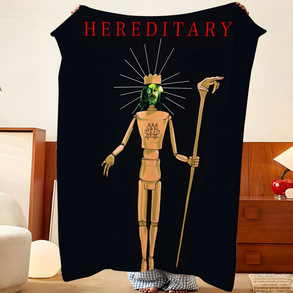 Movie H-Hereditary Throw Flannel Throw Blanket, Lightweight Cozy, Durable Washable cute Cool