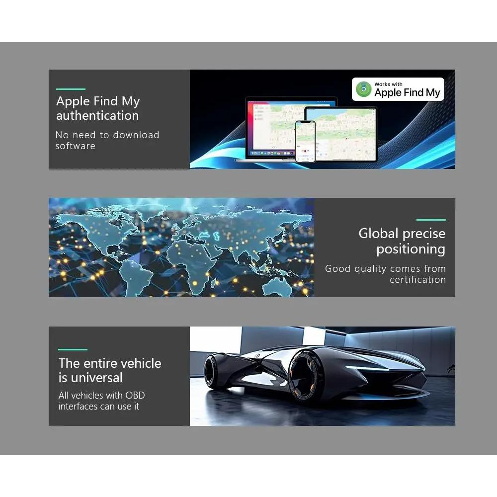Car OBD Tracker With Find My APP for Apple GPS Anti Loss Device Real Time Location Plug In Version Lifetime Free System