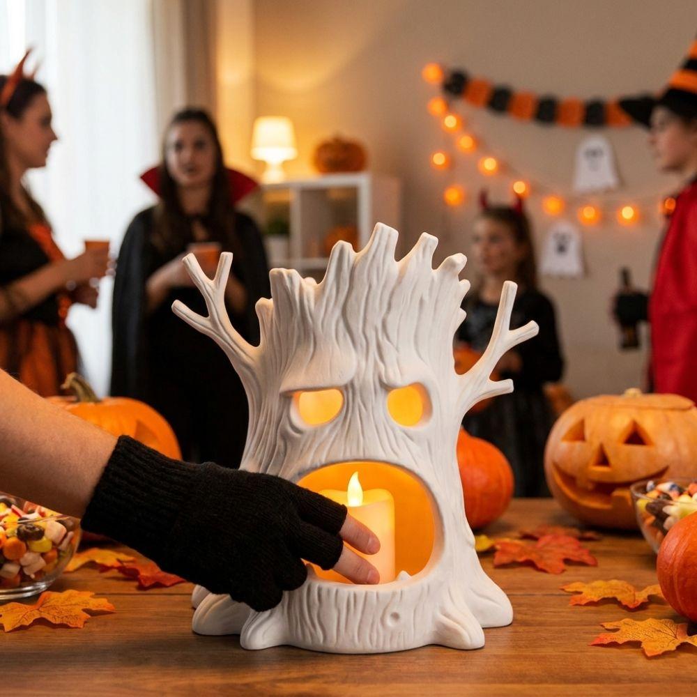 Gothic Style Halloween Tree Spirit Candle Stand Spook Forest Tree Candlestick Halloween Party Gift