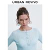 UR Women's Sweet Bowknot Openwork Slim-fit Knitted Cardigan