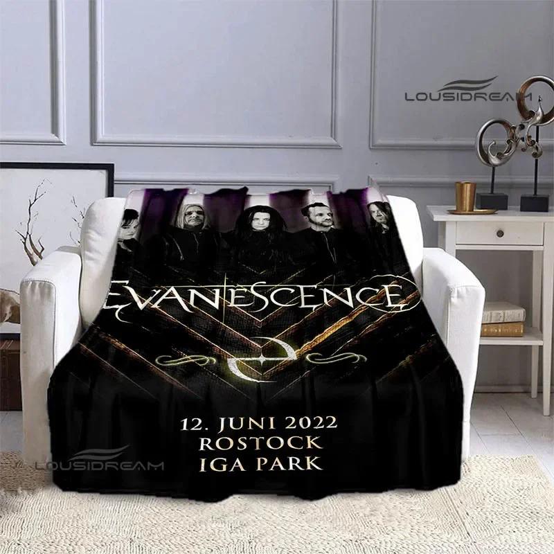 EvaneScence Band Retro Printed Blanket Fashion Warm Blankets Flannel Blanket Bed Linings Home Travel Blankets Birthday Gift