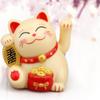 Pisică norocoasă Maneki Neko cu energie solară, care întâmpină figurine chinezești cu mâna fluturând, care face semn, pisică norocoasă, decor pentru mașina și casa