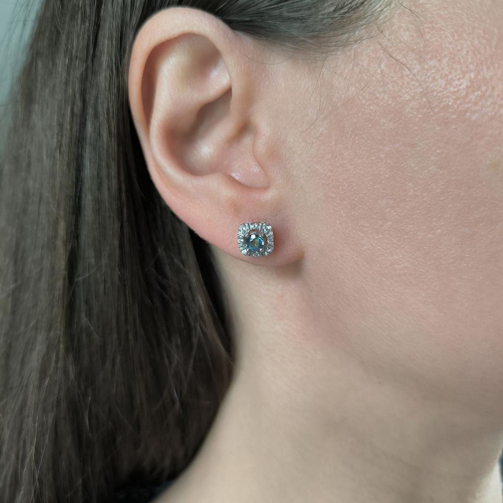 Silberne Ohrringe mit Mystic Topas 0.732ct (2190417)