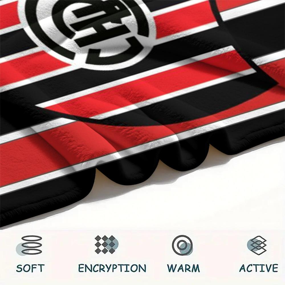 1Pc Chacarita Juniors Print Flannel Blanket High Quality Warm Comfortable Cover for All Seasons Perfect for Gifts Home Decor