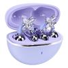 Wireless Earbuds Bluetooth Headphones with Detachable Earrings Comfort Snug Fit for Women Gifts Sports Workouts Purple