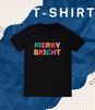 Merry and Bright Essential 100% Baumwolle Kurzarm Rundhals T-Shirt Herren Damen Tees Top Chris.