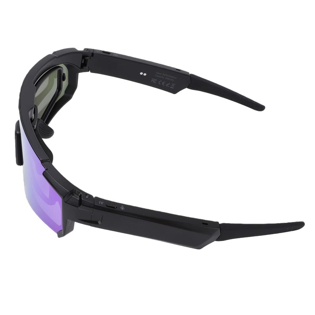 4K AI Smart Cycling Glasses 8MP HD Camera Bluetooth Sports Goggles with Voice Control EIS Stabilization for Skiing