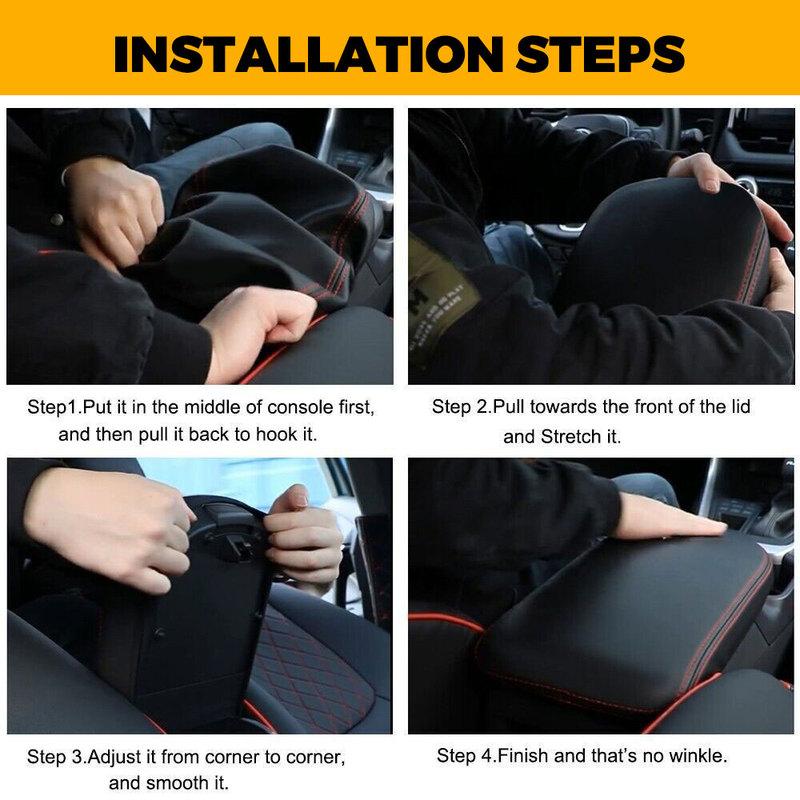 Leather Car Armrest Latch Lid Center Console Cover Decoration Protector Cap For Lexus NX200 200t NX300h 2015- Car Accessorie