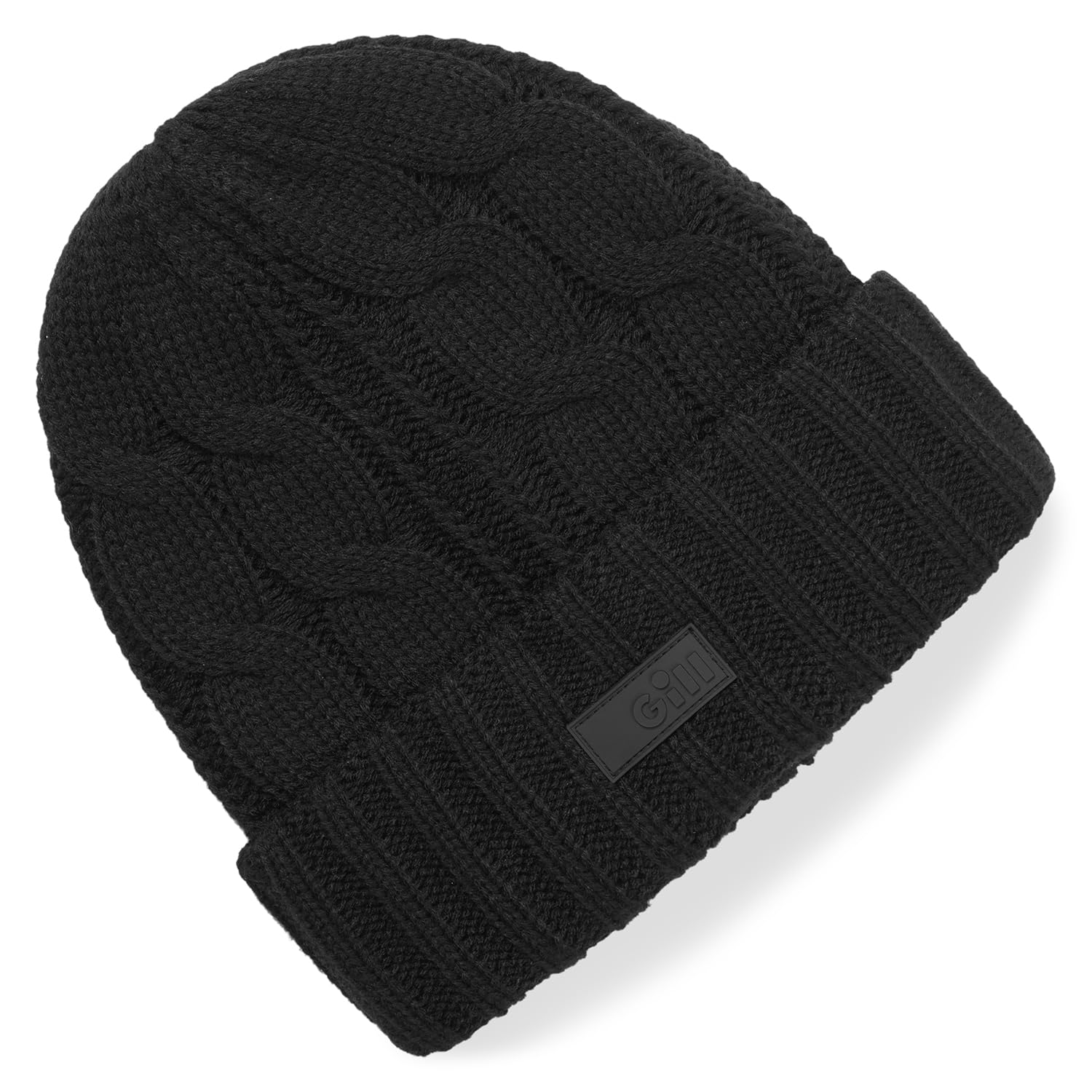 Gill Cable Knit Beanie, Black, One Size (HT56)