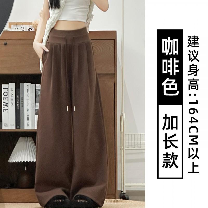 Womens White Low-Waist Loose Wide-Leg Casual Pants 2026 Cotton Blend Relaxed Fit Joggers