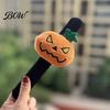 Memory Steel Wrist Rings for Toddlers Halloween Stuffed Slap Bracelet, Plush Pumpkin Ghost Bat Skull Cat Bulk Gifts Classroom Activities Cute