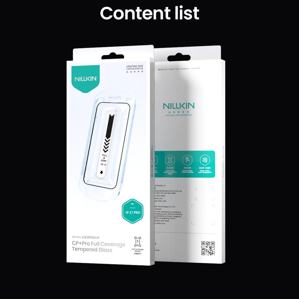 For iPhone 17 Pro Max Air Glass NILLKIN CP+Pro Skjermbeskytter Herdet Glassfilm