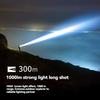 High Power Zoomable LED Flashlight, USB Rechargeable Torch with Power Indicator, Ultra Bright Long Range Lamp for Outdoor Camping