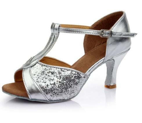 Damen Farbe Mode Rumba Walzer Prom Ballsaal Latein Tanzschuhe Sandalen