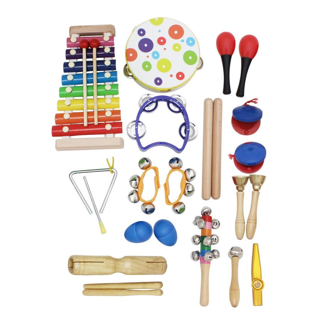 19-Piece Children's Orff Instrument Set: Early Education Percussion for Toddlers