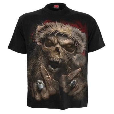 Spiral Direct Unisex Adult Rock Santa T-Shirt