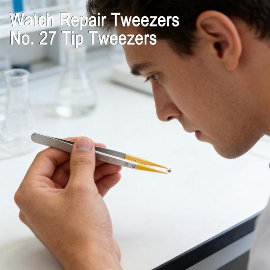 Precizní antimagnetické pinzety s ostrým hrotem. 27 Kusů Pinzety na opravu elektroniky bez poškrábání Nástroj na opravu brýlí