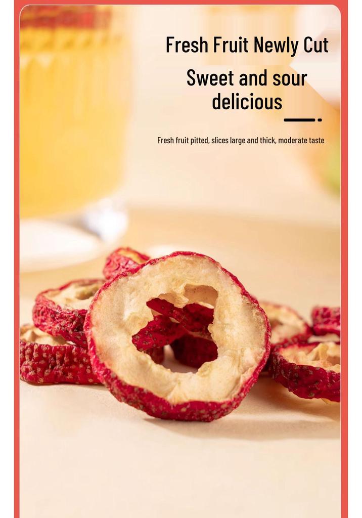 Seedless Dried Hawthorn Slices for Tea, 500g - Sulfur-Free, Pitted Hollow Hawthorn Rings
