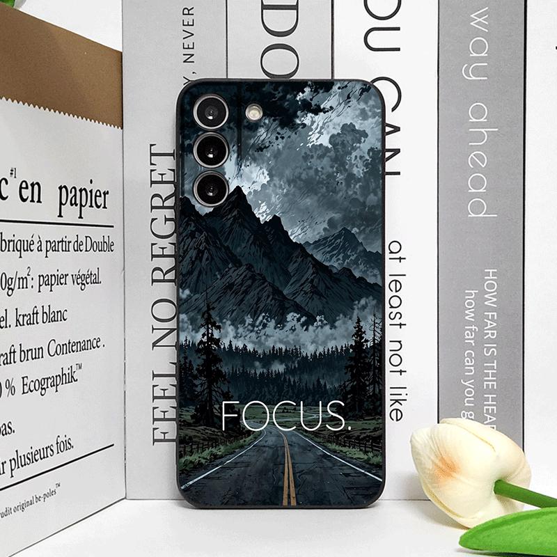 Vintage Forest Landscape Snow Mountain Scenery Phone Case for Samsung Galaxy A56 A14 A55 A16 A54 A36 A53 A52 A51 A50 Soft Covers