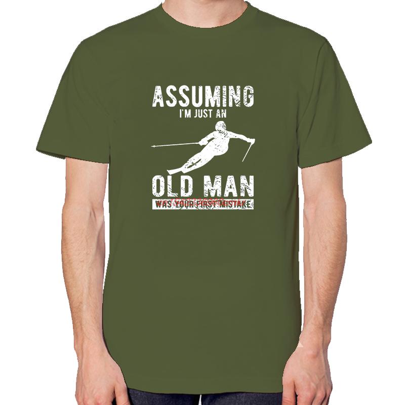 Funny Old Unisex Skiing Humor Gift Tshirts For Unisex Tops Tshirt New Arrival Goods New Shirts And Tshirts Cotton Unisexs Tshirts