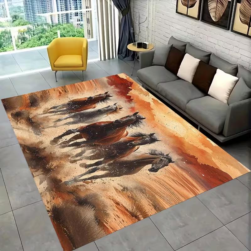 Pattern Living Room Decoration Carpet Animal Themed Rectangular Print Living Room Bedroom Dining Room Desk Light Table Carpet 40X60cm