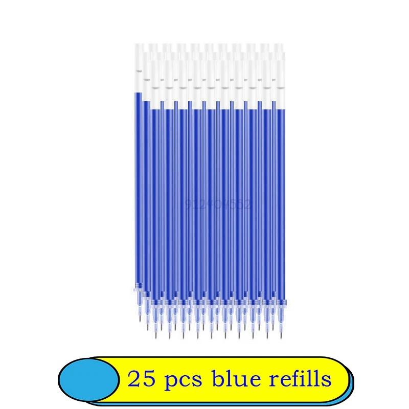 6-25Pc 05mm Gel Pen Kit Neutral Pen Black/Blue/Red Color Replacable Refill Smooth Writing School Stationery Supplies