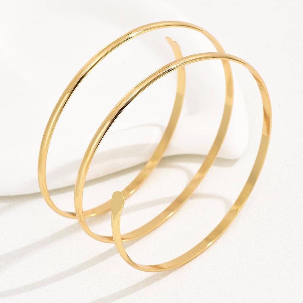 European & American Dual-Ended Flat Stylish Simple Arm Ring - Elegant, Versatile, Individualistic Jewelry