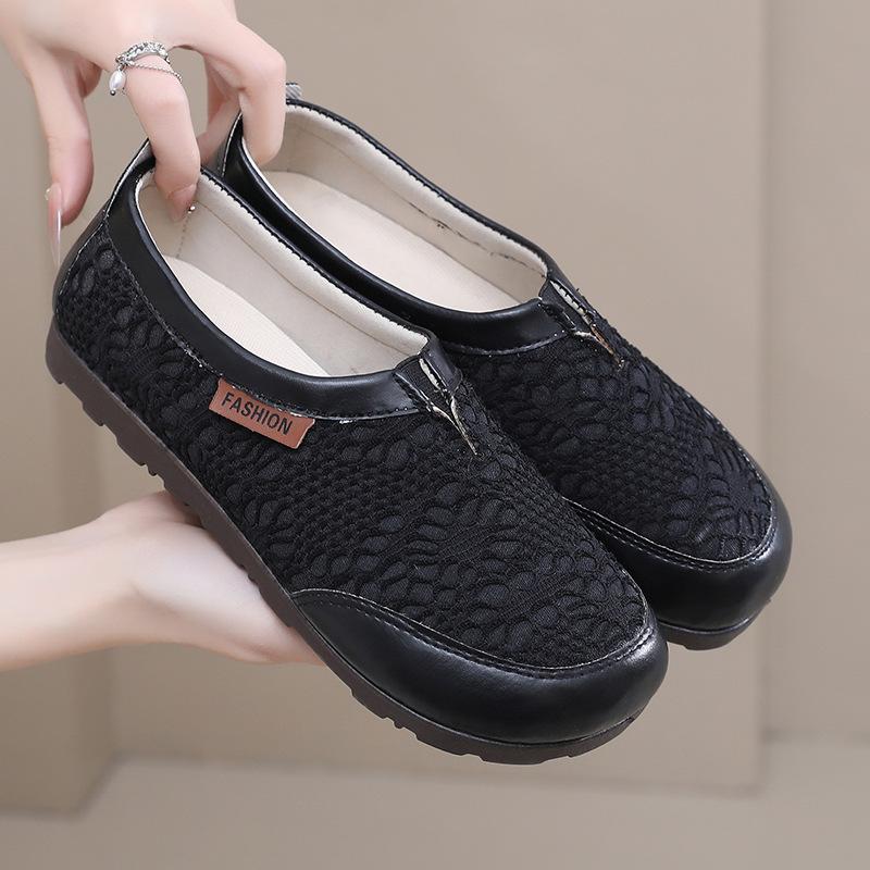 Women's Shoes Spring and Autumn New Breathable One-pedal Fisherman Shoes Soft Sole Comfortable Lace Fashionable Versatile Women's Single Shoes White