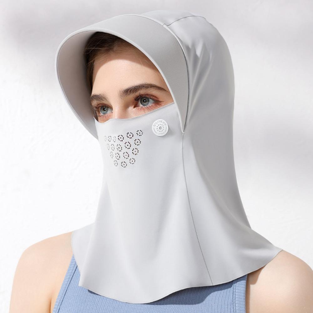 Sunscreen Sun Protection Mask with Hair Hole UV Protection Veil Thin Full Face Visor Hat  Sports