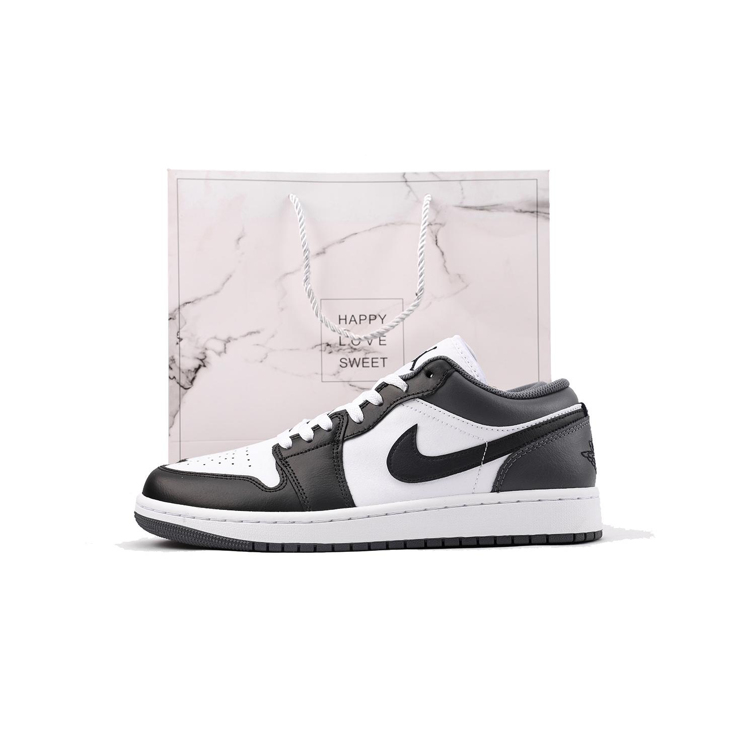 

Jordan Air Jordan 1 Leather Slip Resistant Coverage Low top Vintage Basketball Shoes Unisex Black White 553558-152(Team15-SBOX) 45