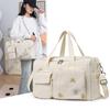 H3CD Mom Bag Handbag Embroidered Pattern Multi Compartment Splashproof Diaper Bag
