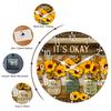 Top-Grade 1Pc High-Standard Wooden High-Standard Wall Top-Grade Clock High-Standard Sunflower First-Class And Premium-Quality Butterfly