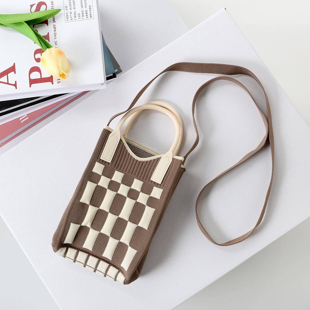 Korean Style 2024 Knit Tote & Crossbody Bag for Women