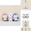 Cute Plush Dog Keychain Soft Toy Charming Cartoon Dog Accessory For Bags
