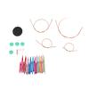 Circular Knitting Needle Set 3 To 8mm Interchangeable Assorted Colors Circular Needle Set with Storage Bag for Craft