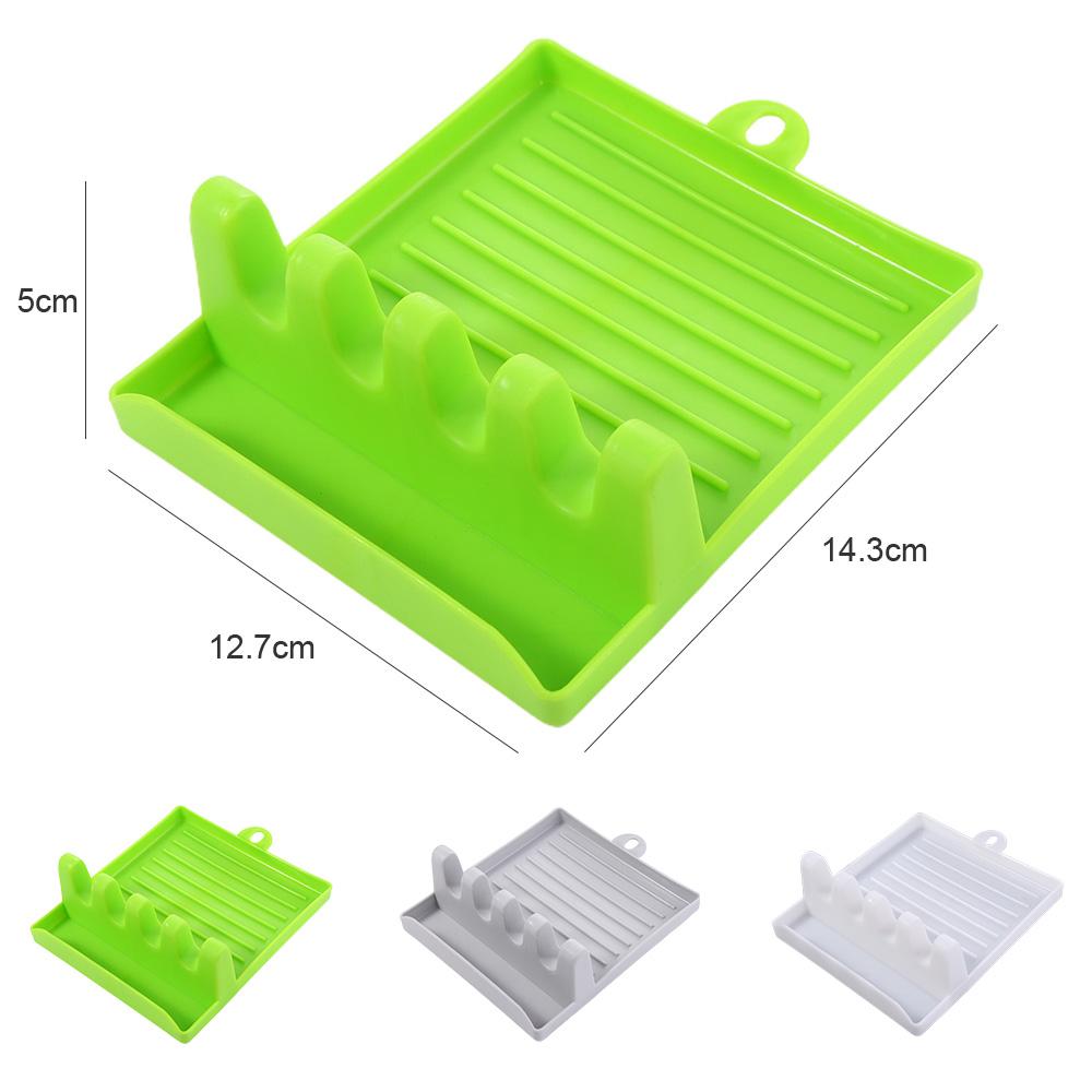 Punch Free with Drip Pad Hangable Pot Lid Holder Spatula Rack Spoon Rest Tableware Storage Rack
