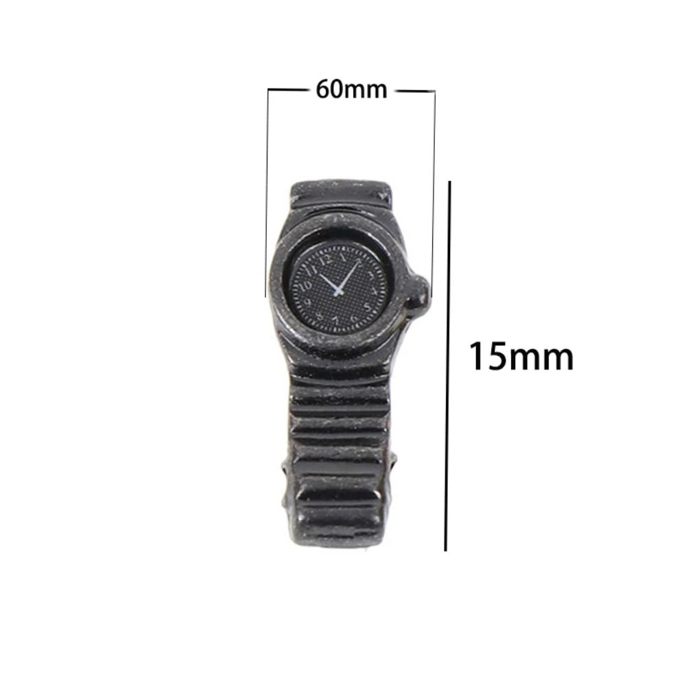 Simulation Toy Dollhouse Wrist Watch Model Wristwatch Miniature Watch Decorations  BJD Dolls чёрный