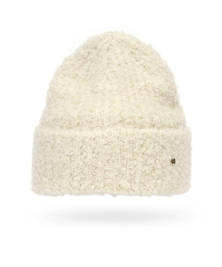 Eondeokeonteulolseutyudio Boucle Winter Beanie Fluffy Beanie / Mohair Boucle / Cream