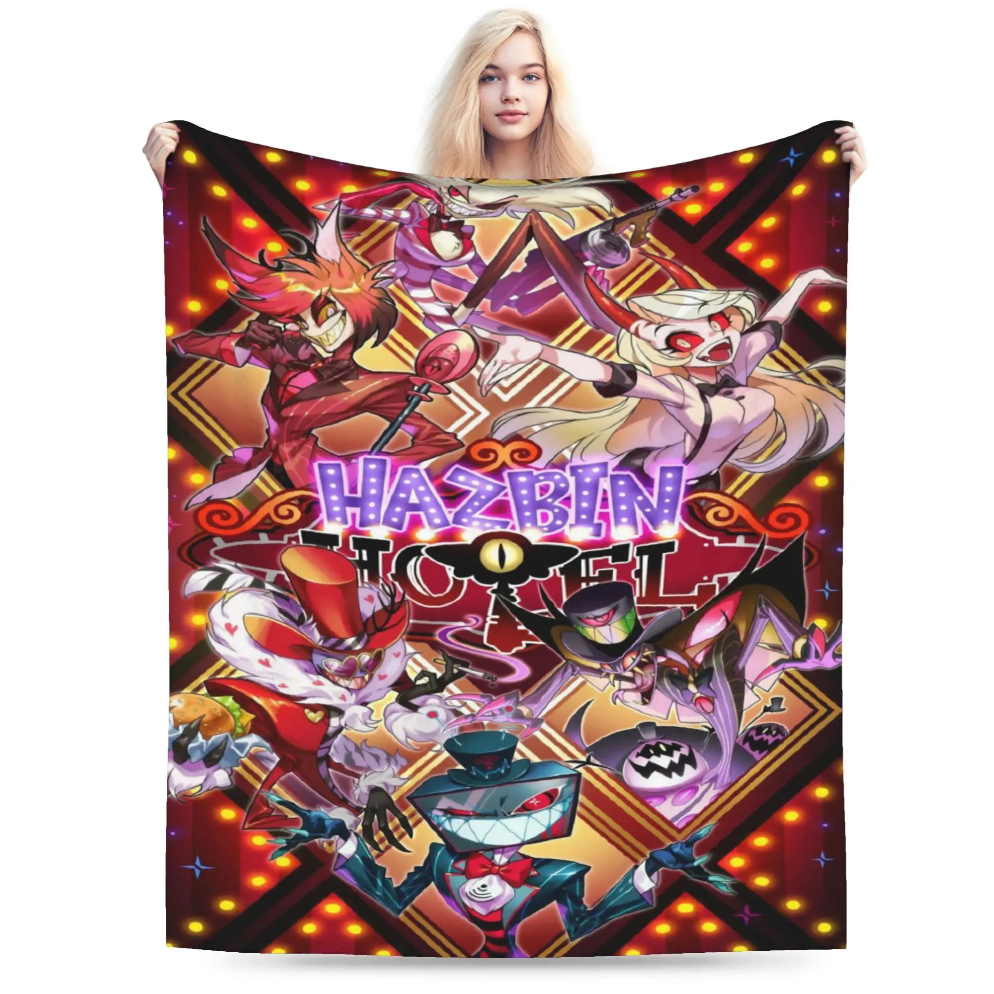 

Hazbin Hotel Alastor Vox Stuff Blanket Soft Velvet Throw Blanket Comfortable Bedding for Sofa Couch Bed 40x50inch 101x127cm