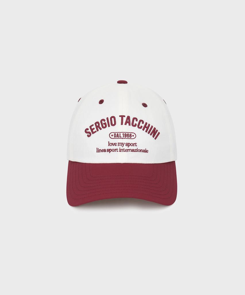 SERGIO TACCHINI U Lettering Woven Ball Cap (Burgundy)