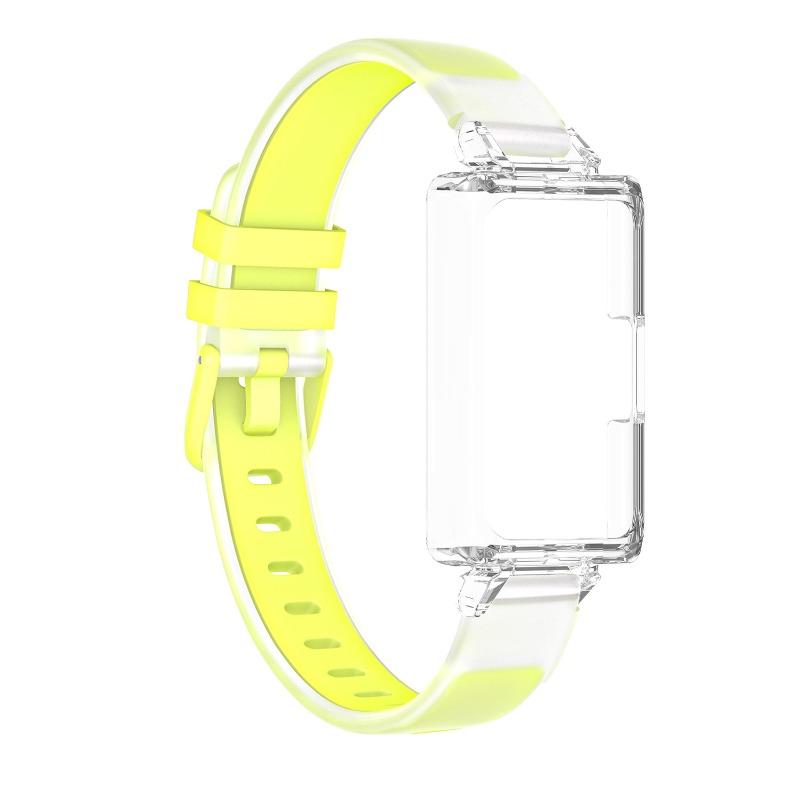 PC Case +Translucent Two Tone Silicone Band For Huawei band 11Pro 11ProNFC