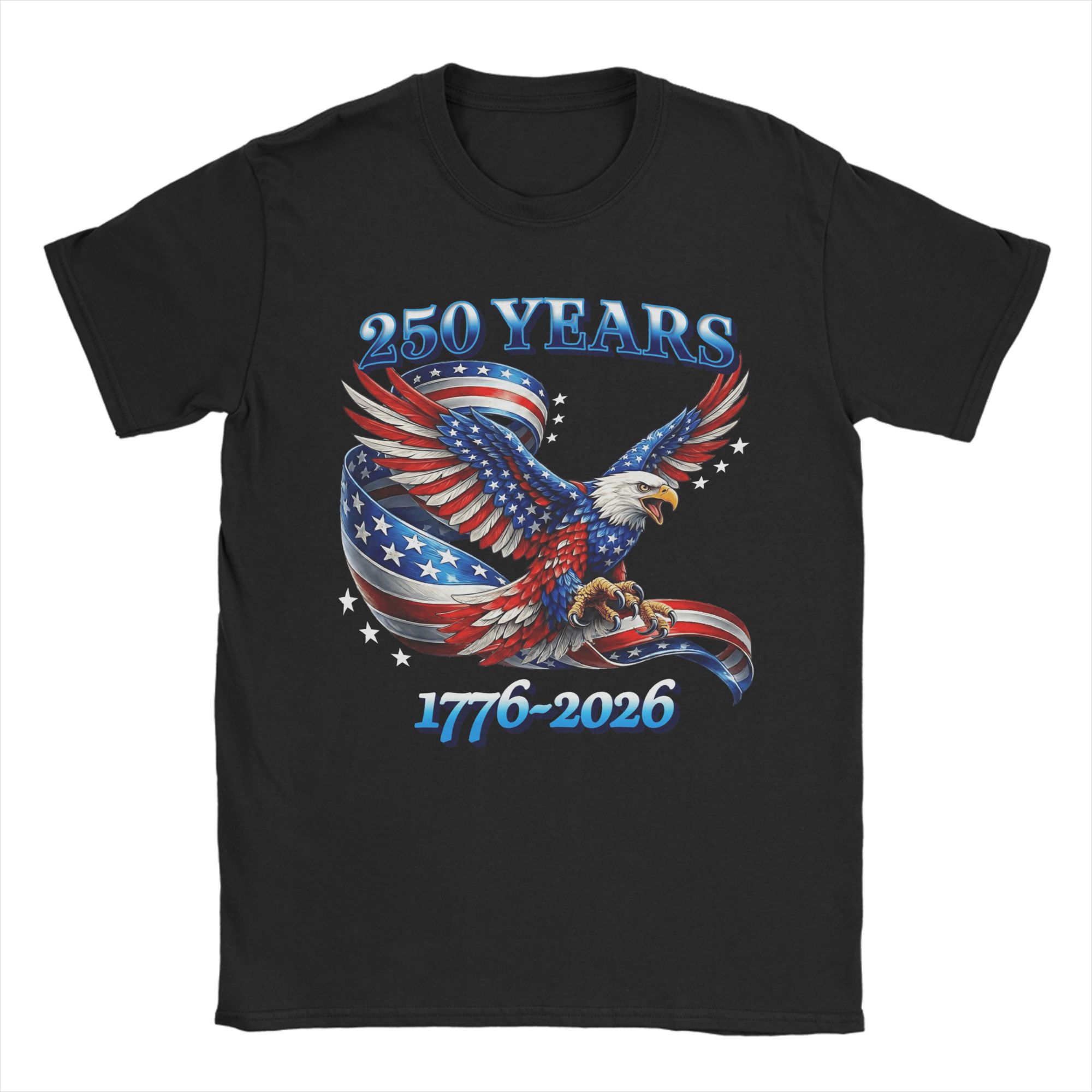 250 Anniversary USA Patriotic Eagle 250th Independence Day TShirt Summer Cotton TShirts For Male Hippie Custom DIY Tshirt S