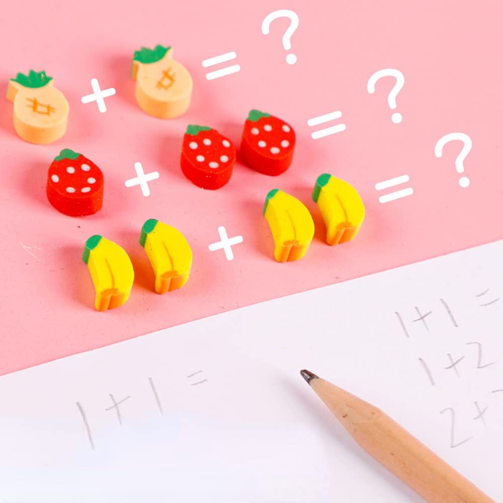 Itisyou Kneaded Mini Funny Cute Fruit Gourmet Shaped 100 Pieces Eraser, Eraser, Eraser, Eraser, Stationery, Eraser,