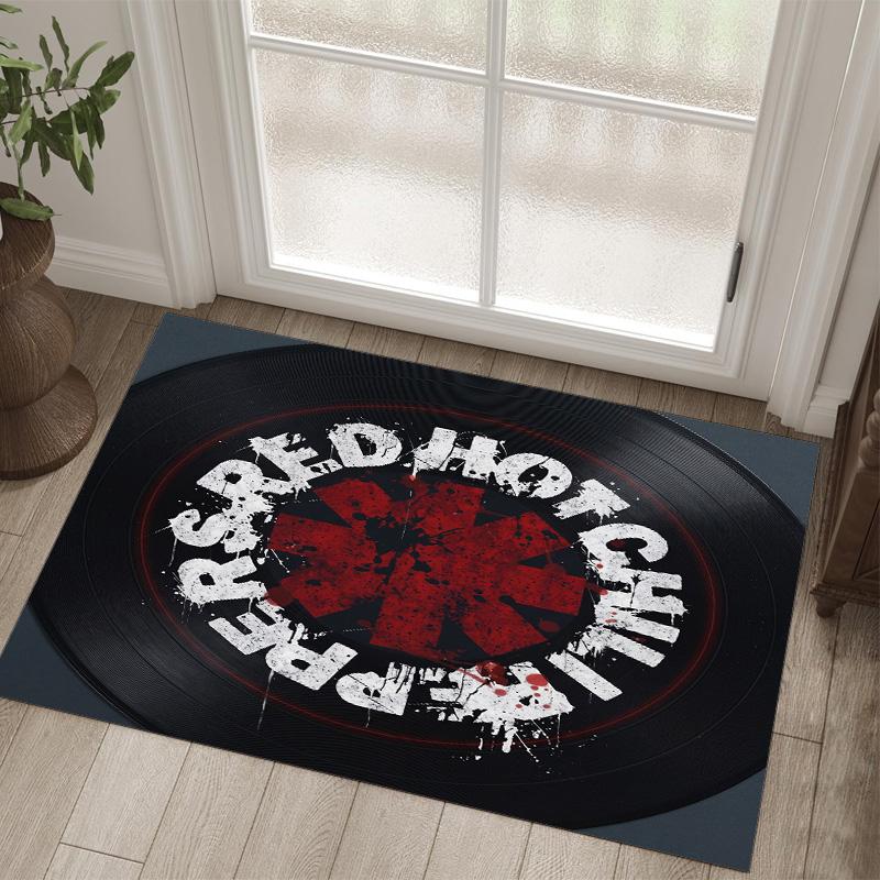 Red Hot Chili Peppers Design Crystal Velvet Carpet Cozy Non?Slip Printed Rug For Bedroom Living Room Entrance