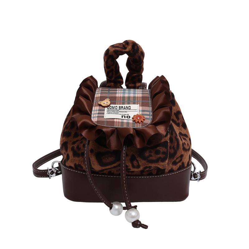 Damski plecak w panterkę: Modna, codzienna torba studencka i dojazdowa 2025 o dużej pojemności.