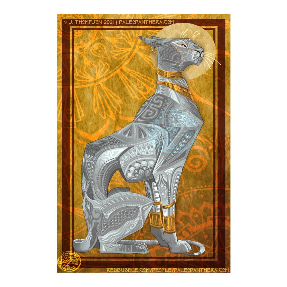 

Винтажные египетские домашние кошки, ретро картины на холсте, Древний Египет, фараон, золотой роскошный классический художественный принт, домашний декор на стену 30x40cm